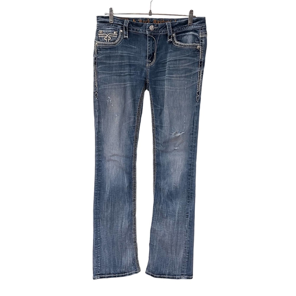 Rock Revival size 31 Ashley bootcut distressed stretch  jeans
